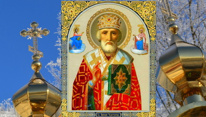 святитель Николай, купола, зима