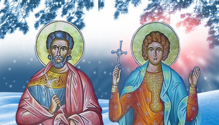 икона святых Стратоника и Ермилы