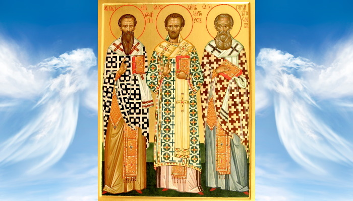 святой Иоанн Златоуст, Василий Великий и Григорий Богослов