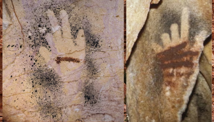 древние отпечатки рук