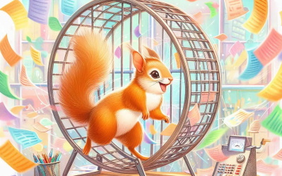 Как понять выражение «как белка в колесе»; что значит