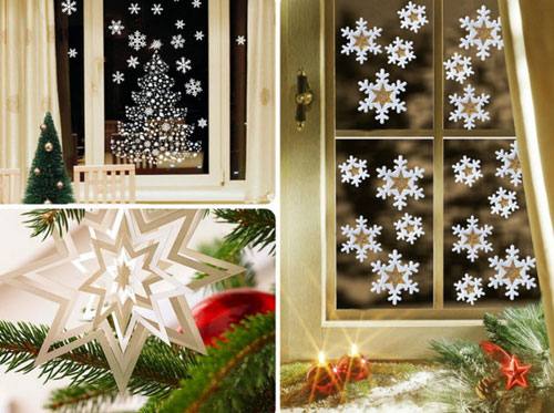 как украсить окна к Новому году
