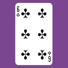 Пасьянс на игральных картах – шестерка треф 