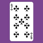 Символ из пасьянса на игральных картах – девятка треф 